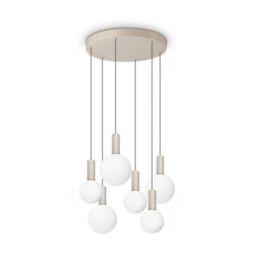 Lámpara de suspensión Odeon Sp6 Round de Ideal Lux pantalla Azul Marino