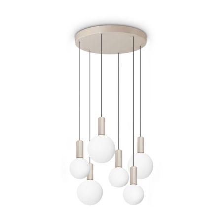 Lámpara de suspensión Odeon Sp6 Round de Ideal Lux pantalla Azul Marino