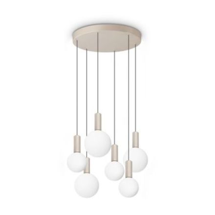 Lámpara de suspensión Odeon Sp6 Round de Ideal Lux pantalla Azul Marino