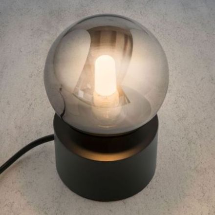 Lámpara de mesa Perlage Tl1 de Ideal Lux pantalla Gris