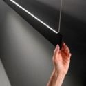 Lámpara de suspensión Steel Sp2 D09 Bi-emission Accent de Ideal Lux pantalla Azul Marino