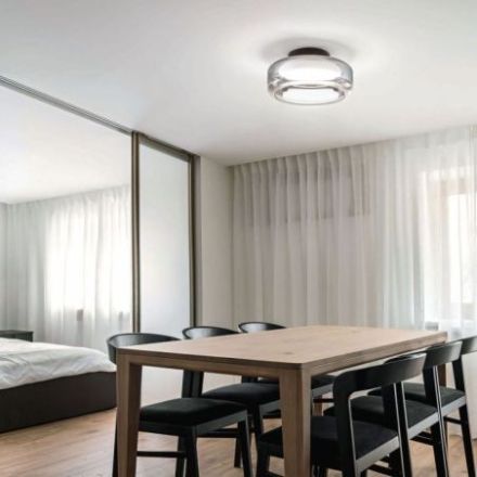 Plafón Topico Pl de Ideal Lux pantalla Rosa Pálido