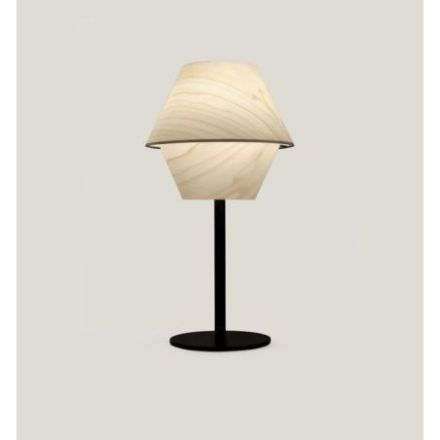 Hotel M de Luzifer LZF base negro mate pantalla Blanco Marfil encendida