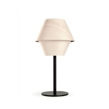 Lámpara de mesa Hotel M de Luzifer LZF base negro mate pantalla Blanco Marfil apagada