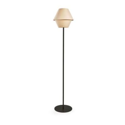 Lámpara de pie Hotel P de Luzifer LZF base negro mate pantalla Haya Natural apagada