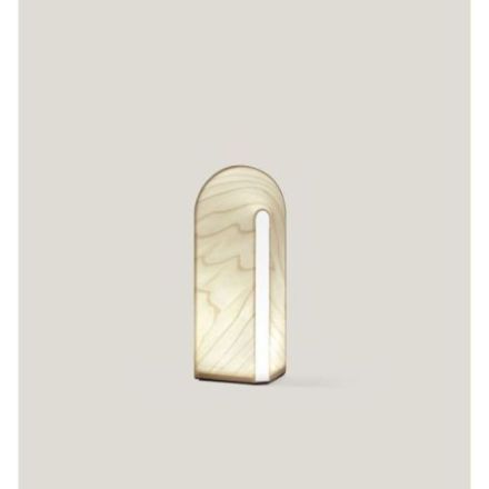 Lámpara de mesa Igloo Mm de Luzifer LZF pantalla Blanco Marfil encendida