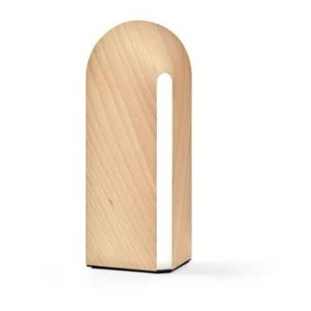 Lámpara de mesa Igloo Mm de Luzifer LZF pantalla Haya Natural apagada