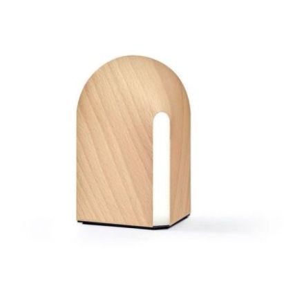 Lámpara de mesa Igloo Mp de Luzifer LZF pantalla Haya Natural apagada