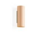 Aplique Romanica de Luzifer LZF base negro mate pantalla Haya Natural apagada Aplique Romanica de Luzifer LZF base negro mate pantalla Haya Natural apagada