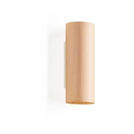 Aplique Romanica de Luzifer LZF base blanco mate pantalla Haya Natural apagada