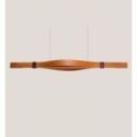 Lámpara de suspensión Woodstraps de Luzifer LZF pantalla Cereza Natural encendida Lámpara de suspensión Woodstraps de Luzifer LZF pantalla Cereza Natural encendida