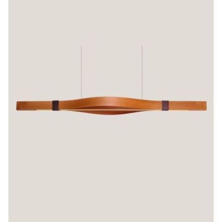 Lámpara de suspensión Woodstraps de Luzifer LZF pantalla Cereza Natural encendida