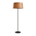 Lámpara de pie Zeta de Luzifer LZF base negro mate pantalla Cereza Natural apagada Lámpara de pie Zeta de Luzifer LZF base negro mate pantalla Cereza Natural apagada