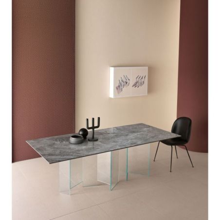 Mesa Metropolis Ceramic de Tonelli Design cristal