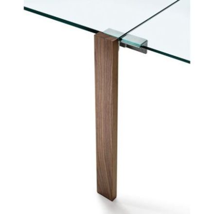 Mesa extensible Livingstone Wood Leg de Tonelli Design nogal