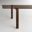 Mesa extensible Livingstone Dark de Tonelli Design bronce