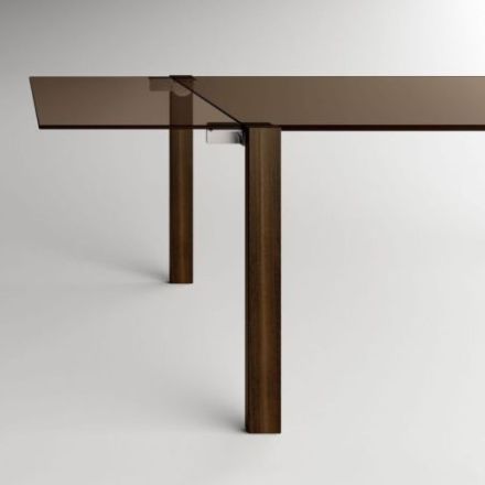 Mesa extensible Livingstone Dark de Tonelli Design bronce