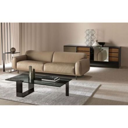 Mesa de centro Plinsky de Tonelli Design cristal fumé