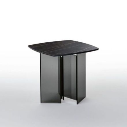 Mesa auxiliar Metropolis Ceramic de Tonelli Design cristal fumé
