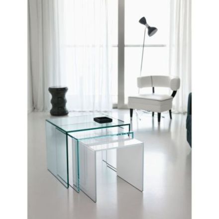 Mesa auxiliar Trio de Tonelli Design cristal