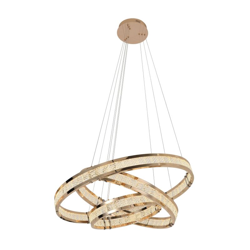 Lorian Lámpara 3 Aros Dorado Brillo de Schuller Lorian Lámpara 3 Aros Dorado Brillo de Schuller