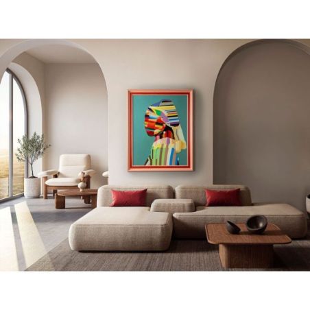 Joven Con Perla Pop Pintura 84x104 de Schuller