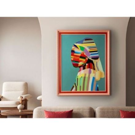 Joven Con Perla Pop Pintura 84x104 de Schuller