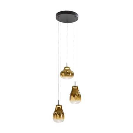 Aledis Lámpara 3l Negro Dorado de Schuller