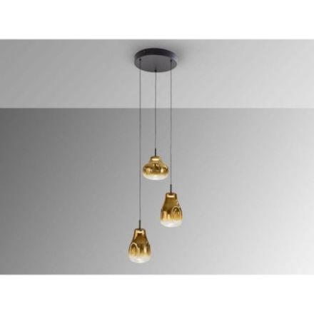 Aledis Lámpara 3l Negro Dorado de Schuller
