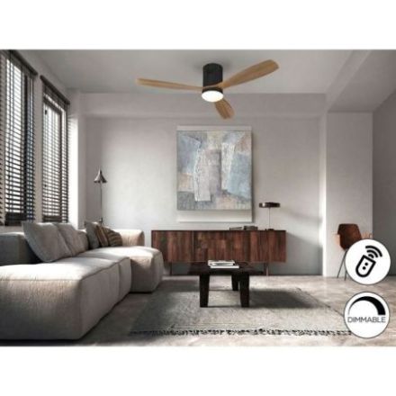 Siroco Ventilador Neg Nogal D132 Dim de Schuller