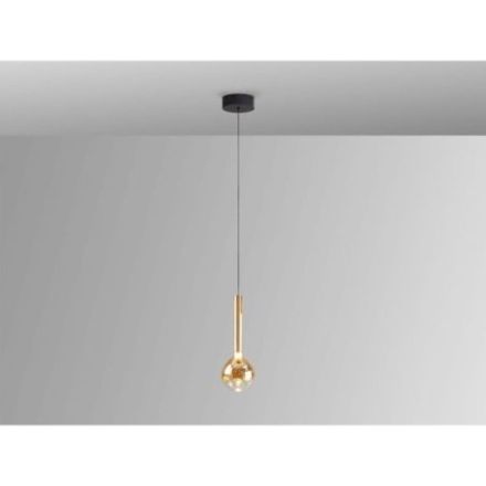 Essenza Lámpara 1l  Negro Dorado de Schuller