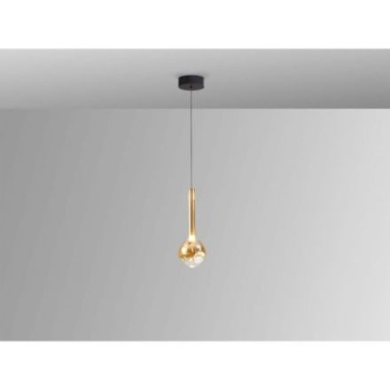 Essenza Lámpara 1l  Negro Dorado de Schuller