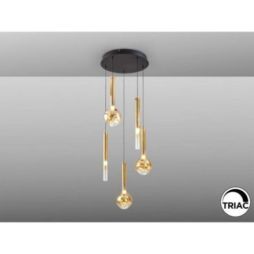 Essenza Lámpara 5l  Negro Dorado de Schuller