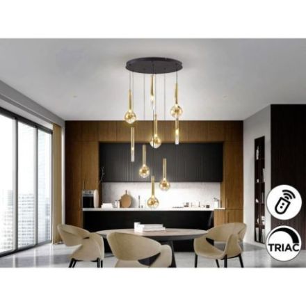 Essenza Lámpara 9l  Negro Dorado de Schuller