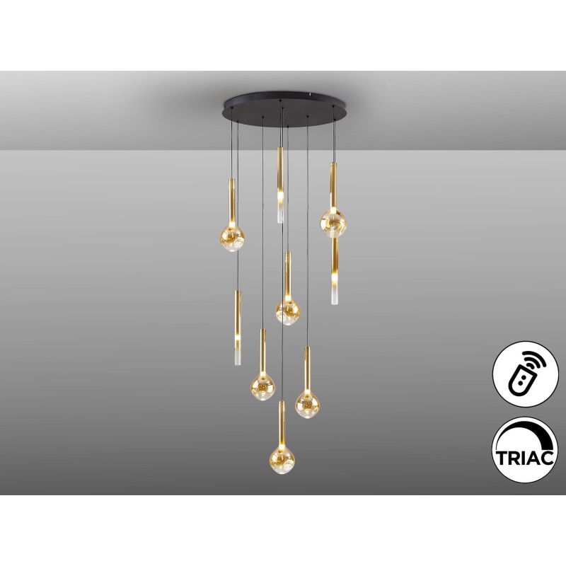 Essenza Lámpara 9l Negro Dorado de Schuller Essenza Lámpara 9l Negro Dorado de Schuller