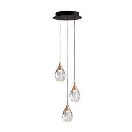 Corina Lámpara 3l Negro Cobre de Schuller