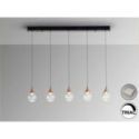 Corina Lámpara 5l Negro Cobre de Schuller Corina Lámpara 5l Negro Cobre de Schuller