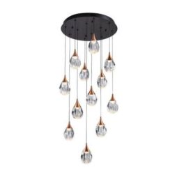 Corina Lámpara 12l Negro Cobre de Schuller