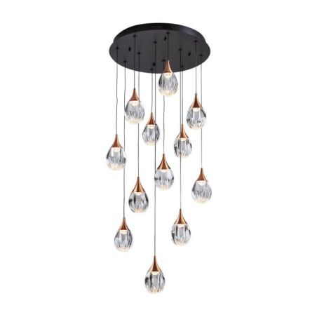 Corina Lámpara 12l Negro Cobre de Schuller