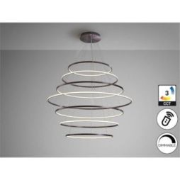 Odessa Lámpara 7 Aros D150 Bronce de Schuller