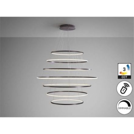Odessa Lámpara 7 Aros D150 Bronce de Schuller
