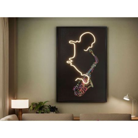 Saxofon Cuadro Luz Led 80x120 de Schuller