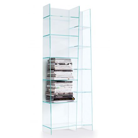 Librería modular en cristal transparente o lacado de Sovet Italia