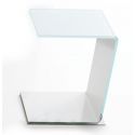 Swan, mesa auxiliar en cristal lacado en color de Sovet Italia