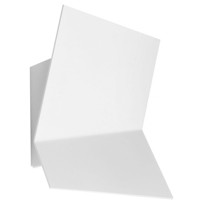 Piu, lámparas de pared cuadradas, abstractas y muy modernas, disponibles en un agradable color blanco de Estiluz
