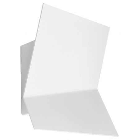 Piu, lámparas de pared cuadradas, abstractas y muy modernas, disponibles en un agradable color blanco