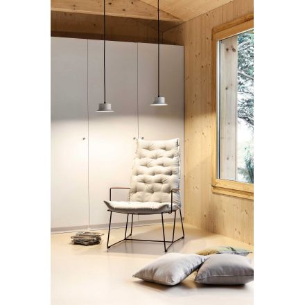 Maine pequeña, lámpara de suspensión redonda ideal para estilos minimalistas de Estiluz en ambiente