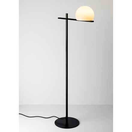Circ, lámpara de pie con pantalla de cristal y diseño artístico minimalista e innovador de Estiluz