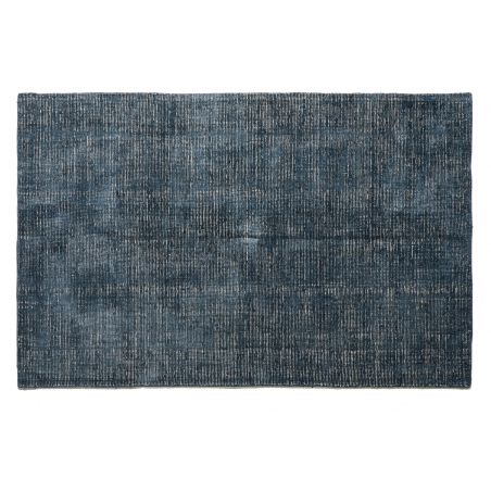 West, una alfombra de algodón y lana tejida a mano de Kuatro Carpets en color blue