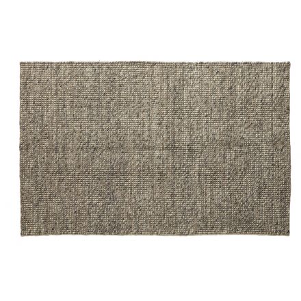 Alfombra Noir en lana y algodón, tejida a mano de Kuatro Carpets en color grey